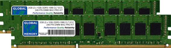 2GB (2 x 1GB) DDR3 1066MHz PC3-8500 240-PIN ECC DIMM (UDIMM) MEMORY RAM KIT FOR APPLE MAC PRO (2009 - MID 2010 - MID 2012) - Click Image to Close